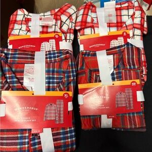 Wondershop Red and Blue Plaid Holiday Kids Sets